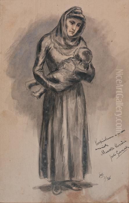 Femme A L'enfant Oil Painting by Julio Gonzalez