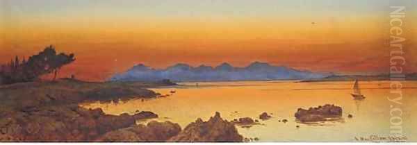 The Estrelles from Lac d'Antibes Oil Painting by Andrew MacCallum