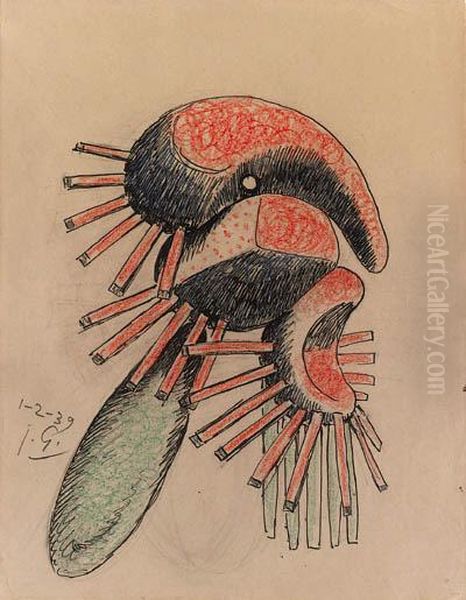 Abstrait Oil Painting by Julio Gonzalez