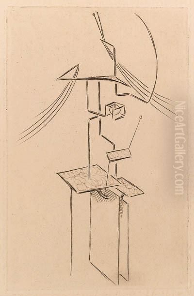 Abstract Composition Oil Painting by Julio Gonzalez