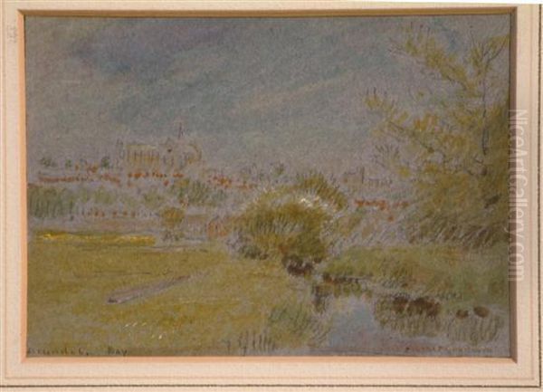 'arundel' Ex; Lyndon Goodwin Harris Collection Oil Painting by Albert Goodwin