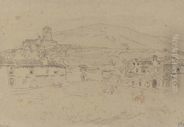 Asissi, Italy Oil Painting by Albert Goodwin