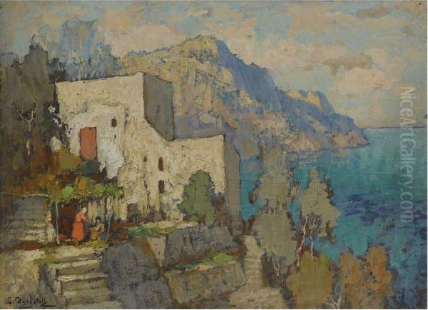 Capri Oil Painting by Konstantin Ivanovich Gorbatov