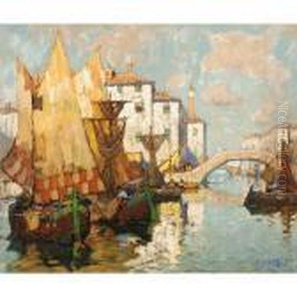 Cioggia Oil Painting by Konstantin Ivanovich Gorbatov