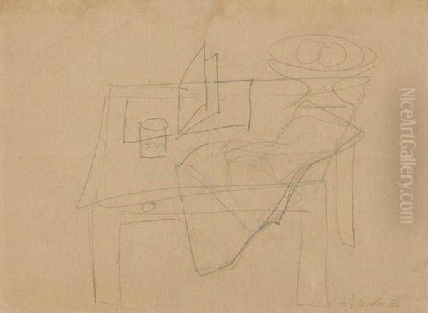 Still Life With Fruit Oil Painting by Arshile Gorky