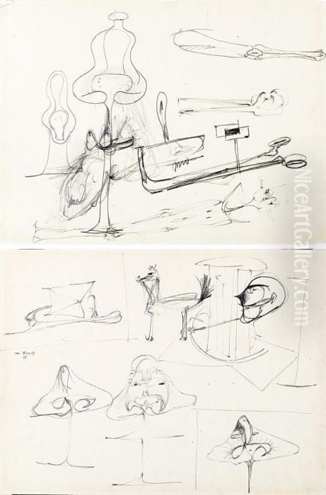 Sans Titre Oil Painting by Arshile Gorky