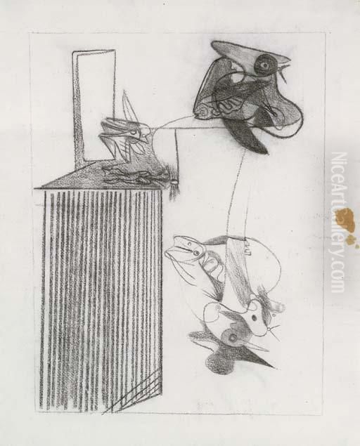 Untitled Oil Painting by Arshile Gorky