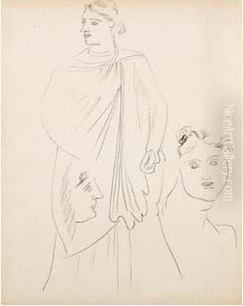 Sans Titre Oil Painting by Arshile Gorky