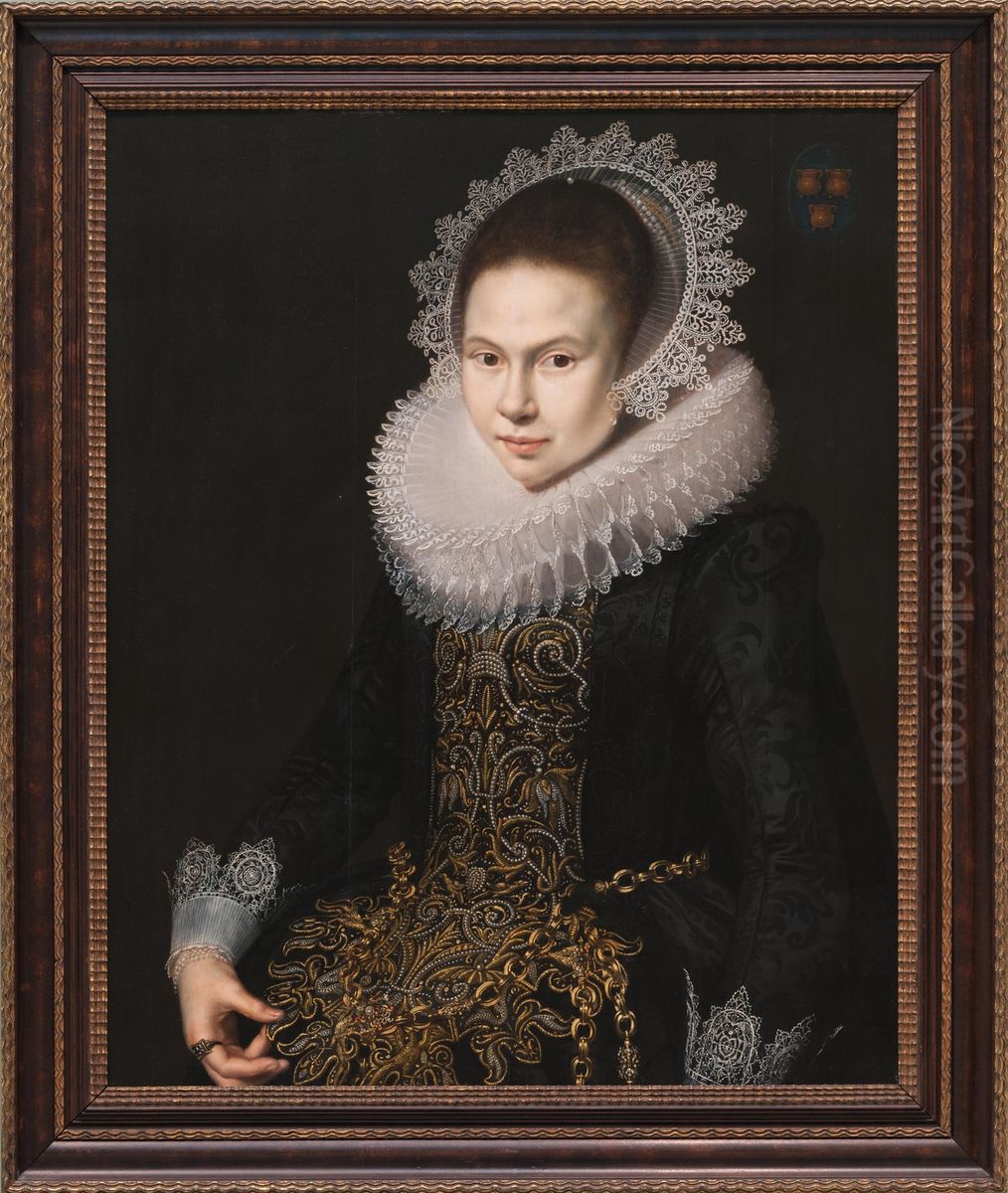 Portrait of a Young Lady Oil Painting by Paulus Moreelse