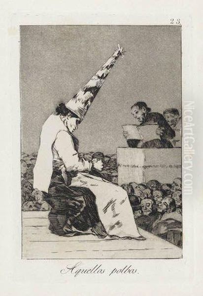 Los Caprichos Oil Painting by Francisco Goya Fuendetodos