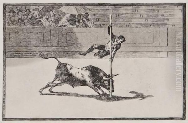 The Agility And Audacity Of Juanito Apinani Oil Painting by Francisco Goya Fuendetodos