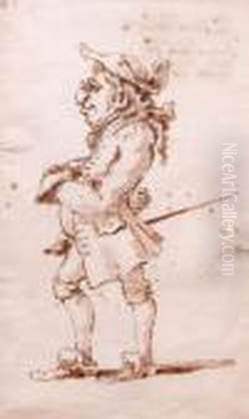 Karikatyr Av Herre I Glasogon Oil Painting by Francisco Goya Fuendetodos