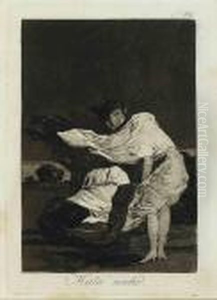 Mala Noche From Los Caprichos Oil Painting by Francisco Goya Fuendetodos