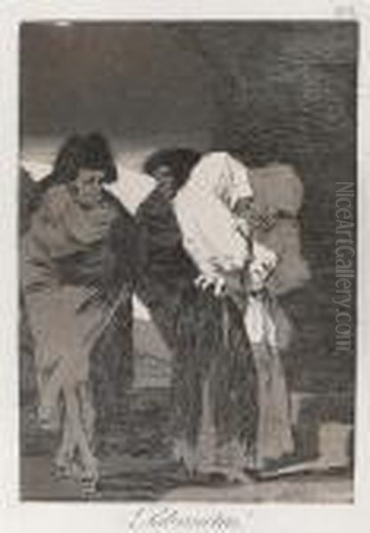 'pobrecitas!' And 'ruega Por Ella.' Oil Painting by Francisco Goya Fuendetodos