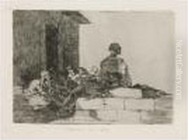 Clamores En Vano (from Los Desastres De La Guerra) Oil Painting by Francisco Goya Fuendetodos