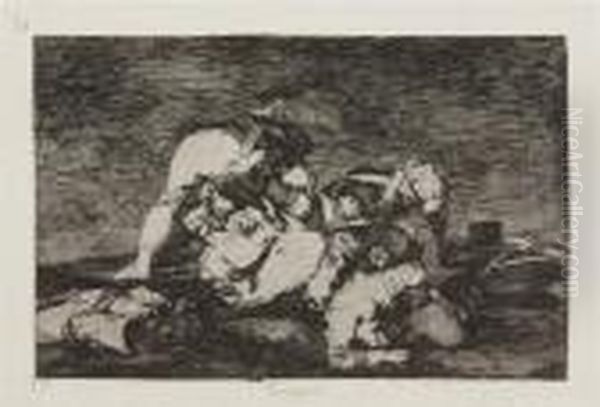 Tampoco (from Los Desastres De La Guerra) Oil Painting by Francisco Goya Fuendetodos