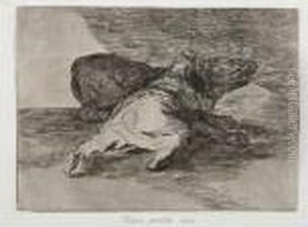 Algun Partido Saca (from Los Desastres De La Guerra) Oil Painting by Francisco Goya Fuendetodos