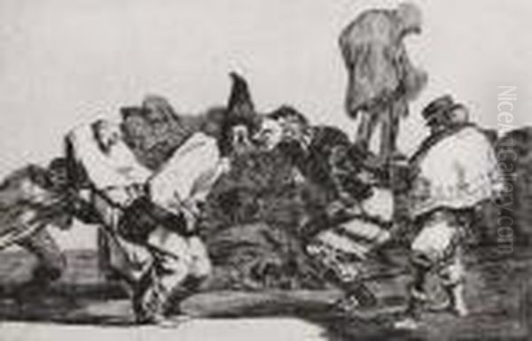 Disparate De Carnabal Oil Painting by Francisco Goya Fuendetodos