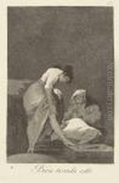 Los Caprichos Oil Painting by Francisco Goya Fuendetodos