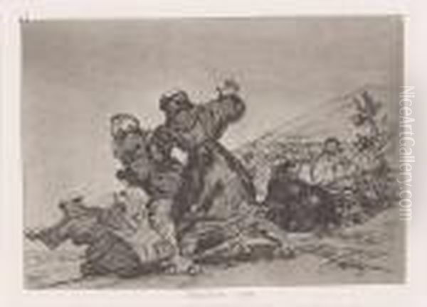 Los Desastres De La Guerra Oil Painting by Francisco Goya Fuendetodos