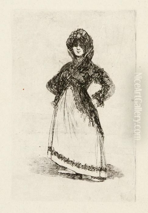 Maja - Majawith Light Background Oil Painting by Francisco Goya Fuendetodos