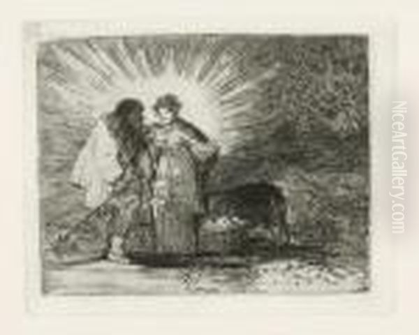 Fiero Monstruo!- Esto Es Lo Verdadero Oil Painting by Francisco Goya Fuendetodos