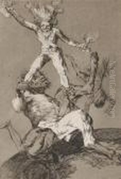 Subir Y Bajar Oil Painting by Francisco Goya Fuendetodos