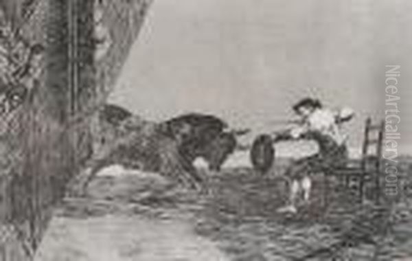 From Los Toros Oil Painting by Francisco Goya Fuendetodos