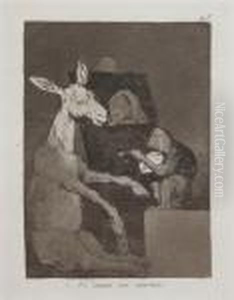 Ni Mas Ni Monos Oil Painting by Francisco Goya Fuendetodos