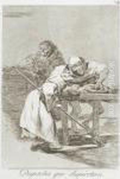 Despacha, Que Despiertan Oil Painting by Francisco Goya Fuendetodos