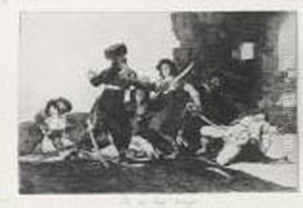 Los Desastres De La Guerra Oil Painting by Francisco Goya Fuendetodos