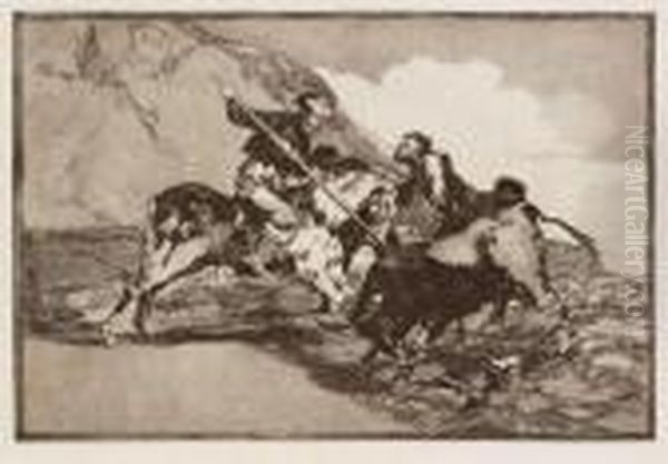 Tauromaquia Oil Painting by Francisco Goya Fuendetodos