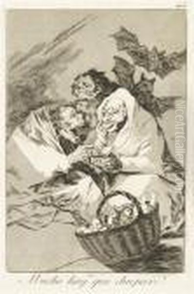 Mucho Hay Que Chupar Oil Painting by Francisco Goya Fuendetodos