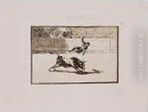 La Tauromaquia Oil Painting by Francisco Goya Fuendetodos