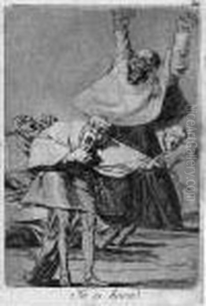 Ya Es Hora! Oil Painting by Francisco Goya Fuendetodos