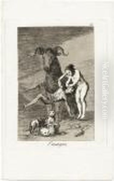 Ensayos Oil Painting by Francisco Goya Fuendetodos