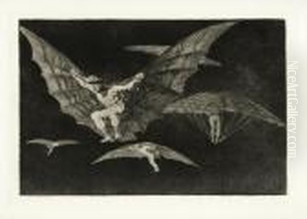 Modo De Volar Oil Painting by Francisco Goya Fuendetodos