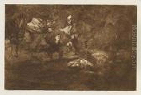 Dios Los Cria Y Ellos Se Juntan Oil Painting by Francisco Goya Fuendetodos