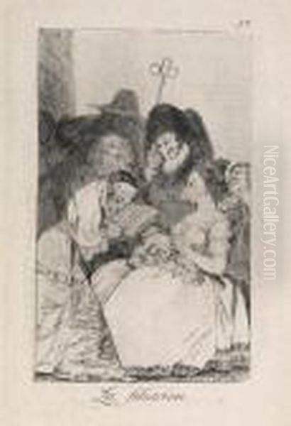 Que Pico De Oro! * La Filiacion Oil Painting by Francisco Goya Fuendetodos