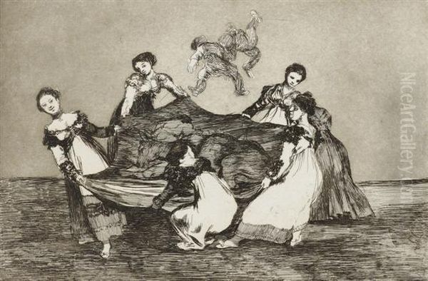 Disparate Femenino Oil Painting by Francisco Goya Fuendetodos