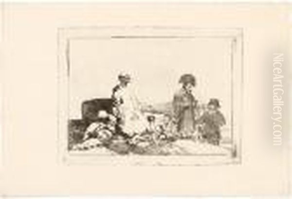 Si Son De Otrolinage - Perhaps 
They Are Of Another Breed - Sie Sind Ja Von Eineranderen Rasse Oil Painting by Francisco Goya Fuendetodos