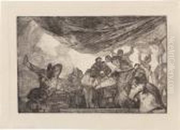 Disparate Pobre Oil Painting by Francisco Goya Fuendetodos