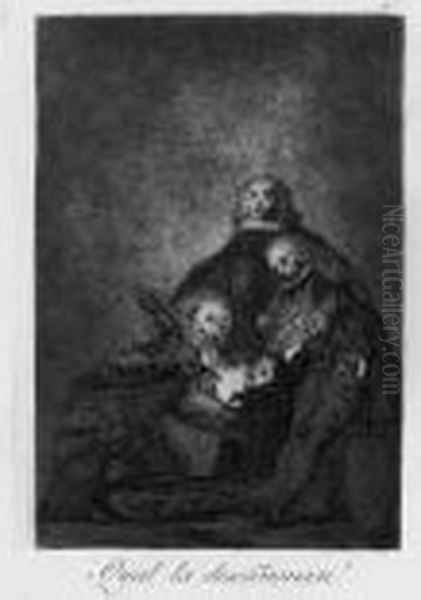 Qual La Descanonan! Oil Painting by Francisco Goya Fuendetodos