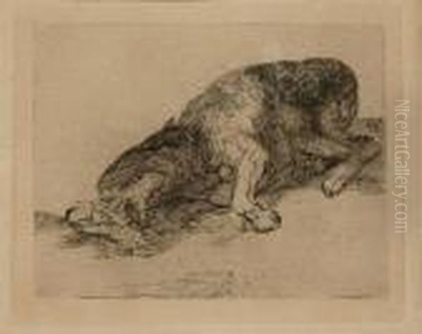 Fiero Monstruo Oil Painting by Francisco Goya Fuendetodos