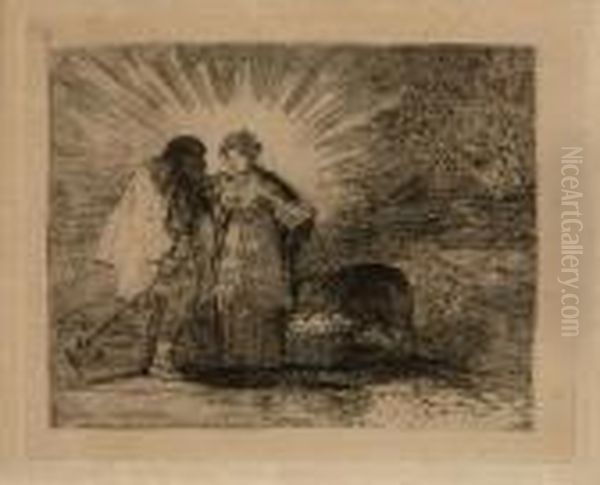 Esto Es Loverdadero Oil Painting by Francisco Goya Fuendetodos