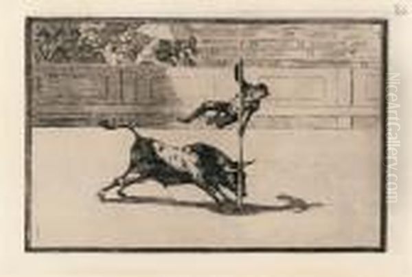 La Tauromaquia Oil Painting by Francisco Goya Fuendetodos