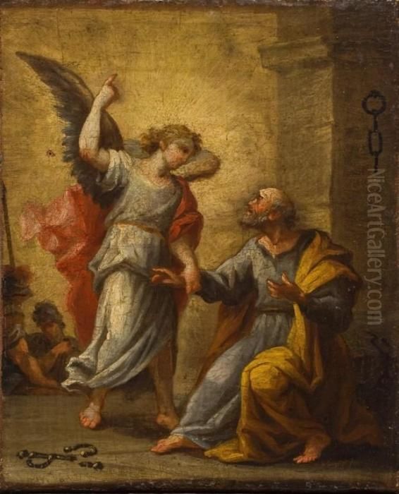 La Liberacion De San Pedro Oil Painting by Francisco Goya Fuendetodos