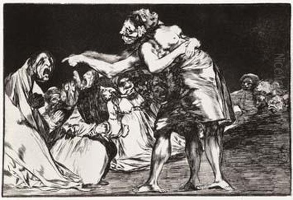 Los Proverbios Oil Painting by Francisco Goya Fuendetodos