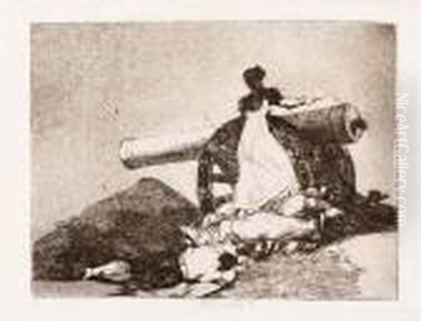 Los Desastres De La Guerra Oil Painting by Francisco Goya Fuendetodos