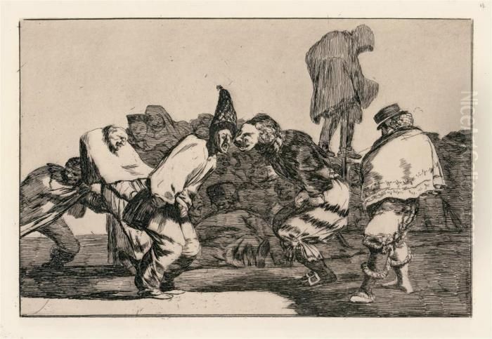 Los Proverbios Oil Painting by Francisco Goya Fuendetodos